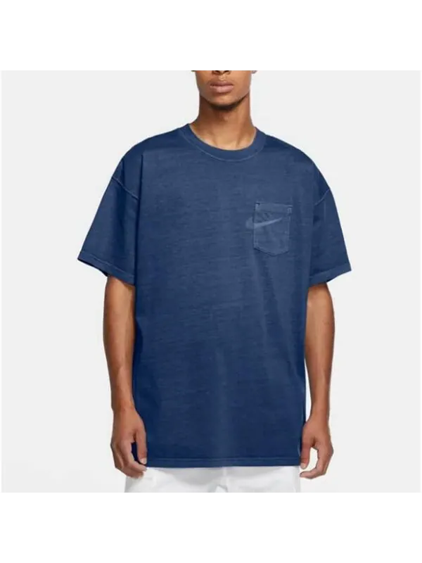 Футболка как m nk sb tee pkt круглый вырез короткий рукав Nike — изображение 4 из 4, темно-синий