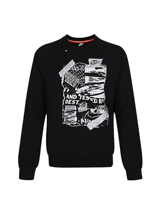 Толстовка Men's Nike Round Neck Pullover Casual Black — изображение 1 из 4, черный