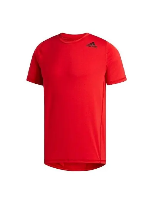 Футболка adidas Training Sports Round Neck Pullover Short Sleeve Red — изображение 1 из 4, светлый красный