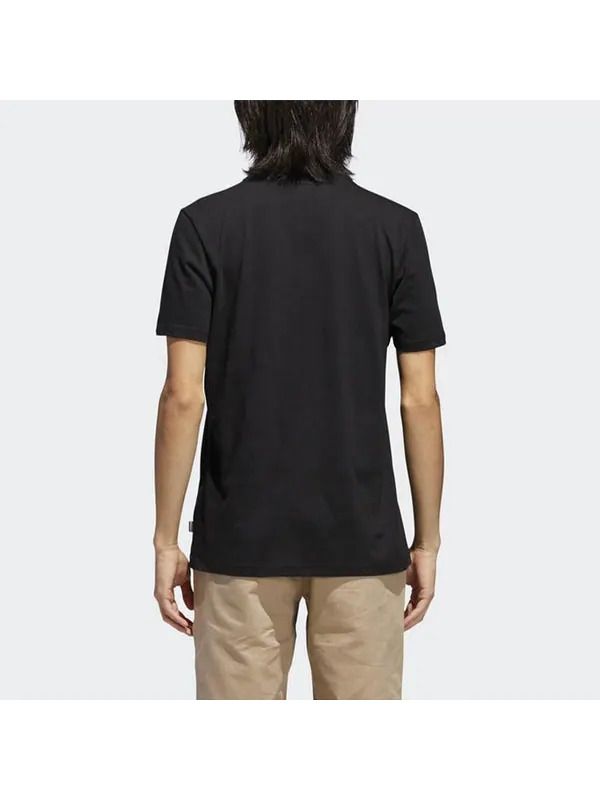 Футболка originals logo round neck sports short sleeve black Adidas — изображение 4 из 4, черный