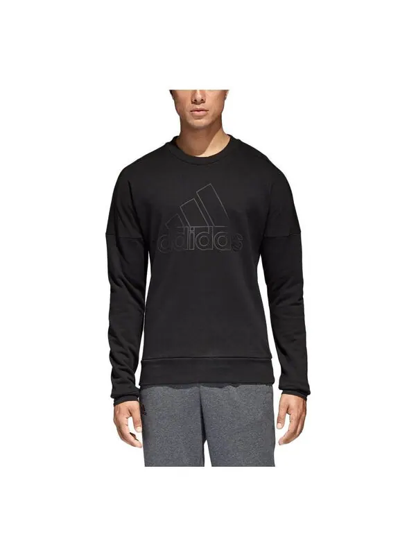 Толстовка Adidas Logo Sweatshirt 'Black' — изображение 1 из 4, черный