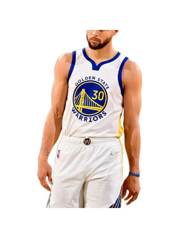 Футболка Golden State Warriors Swingman Джерси Стивен Карри Nike — изображение 3 из 4, белый