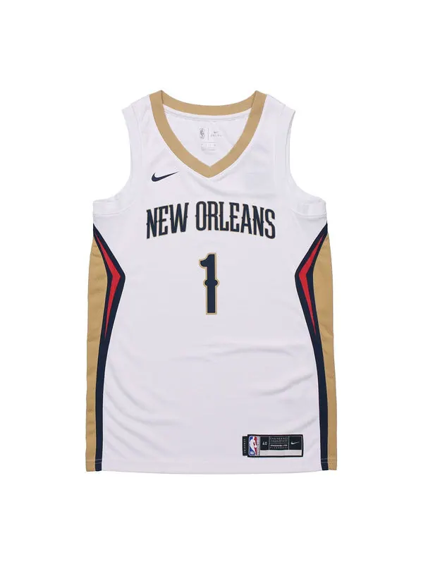 Футболка баскетбольная спортивная майка нба sw fan edition 20 сезон new orleans pelicans zion 1 Nike — изображение 1 из 2