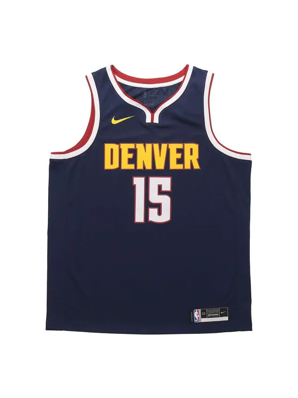 Майка Nike NBA Basketball Sports Jersey Vest Denver Nuggets Jokic 15 Navy Blue Dark blue — изображение 1 из 4, синий