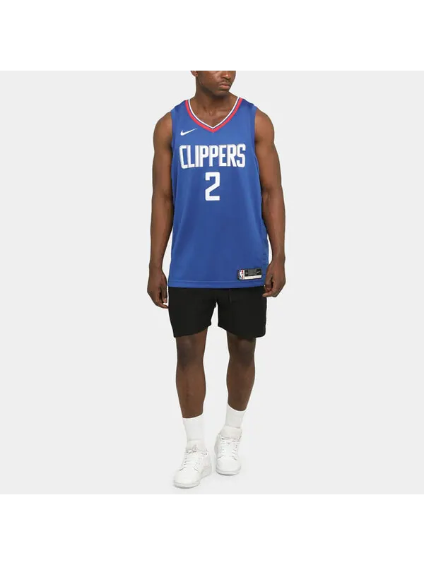 Спортивная футболка nba sports basketball jersey sw fan edition los angeles clippers leonard 2 blue Nike — изображение 3 из 4