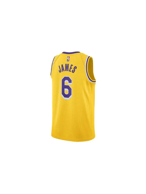 Майка Nike x NBA LA Lakers Jerseys 'LeBron James 6' — изображение 2 из 4, желтый/мульти