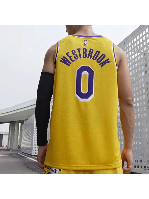 Майка Nike x NBA LA Lakers Jerseys 'Russell Westbrook 0' — изображение 4 из 4, желтый