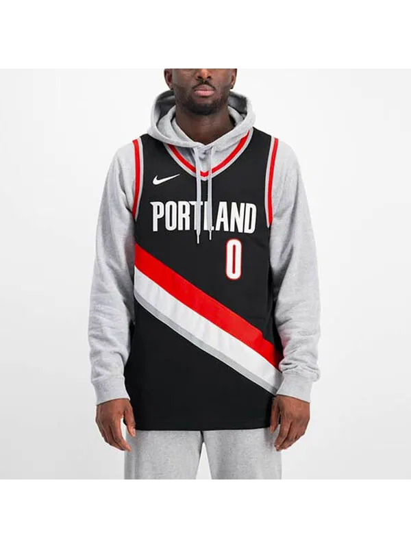Баскетбольная майка баскетбольная майка жилет майка sw fan edition blazers lillard 0 Nike — изображение 3 из 4, черный