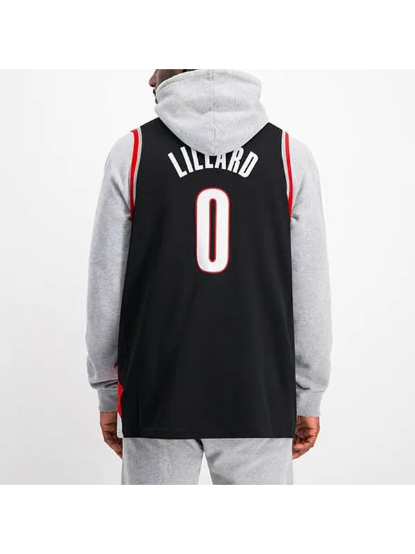 Баскетбольная майка баскетбольная майка жилет майка sw fan edition blazers lillard 0 Nike — изображение 4 из 4, черный