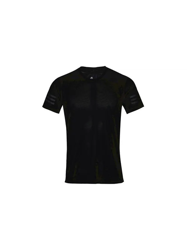 Футболка adidas Round Neck Short Sleeve Sports Training Black — изображение 2 из 4, черный