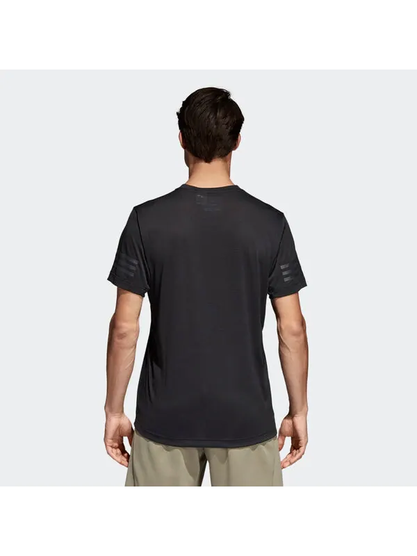 Футболка adidas Round Neck Short Sleeve Sports Training Black — изображение 3 из 4, черный