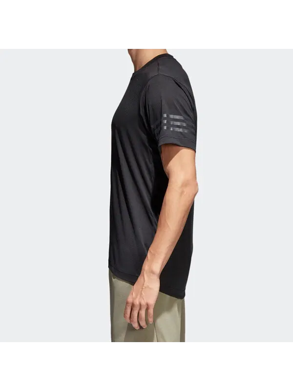 Футболка adidas Round Neck Short Sleeve Sports Training Black — изображение 4 из 4, черный