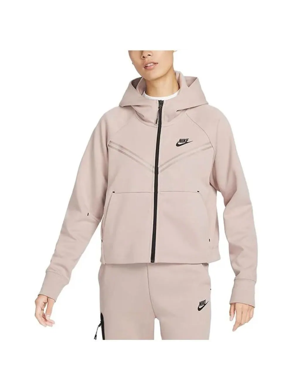 Ветровка Nike Sportswear Tch Flc Wr Hoodie Fz Beyond — изображение 3 из 5, серый/коричневый/черный