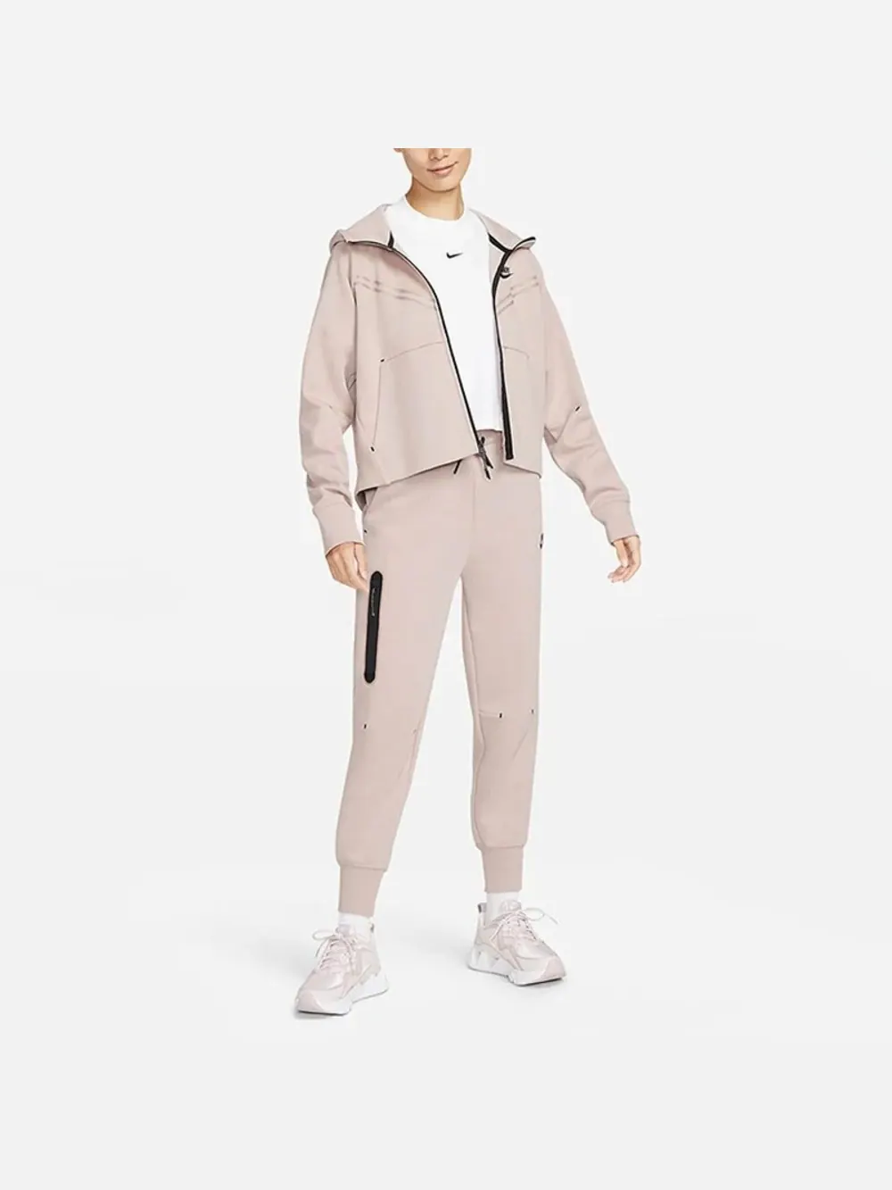 Ветровка Nike Sportswear Tch Flc Wr Hoodie Fz Beyond — изображение 5 из 5, серый/коричневый/черный