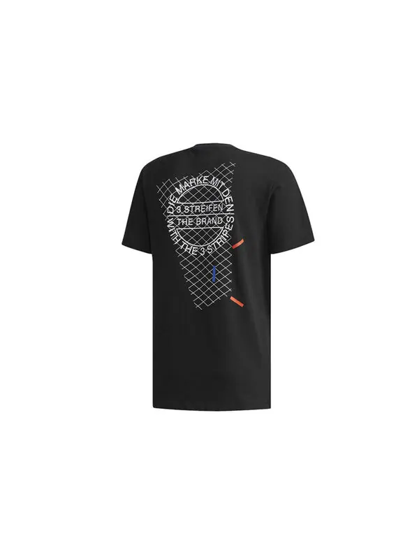 Футболка casual tee 'white black' Adidas — изображение 2 из 2, черный