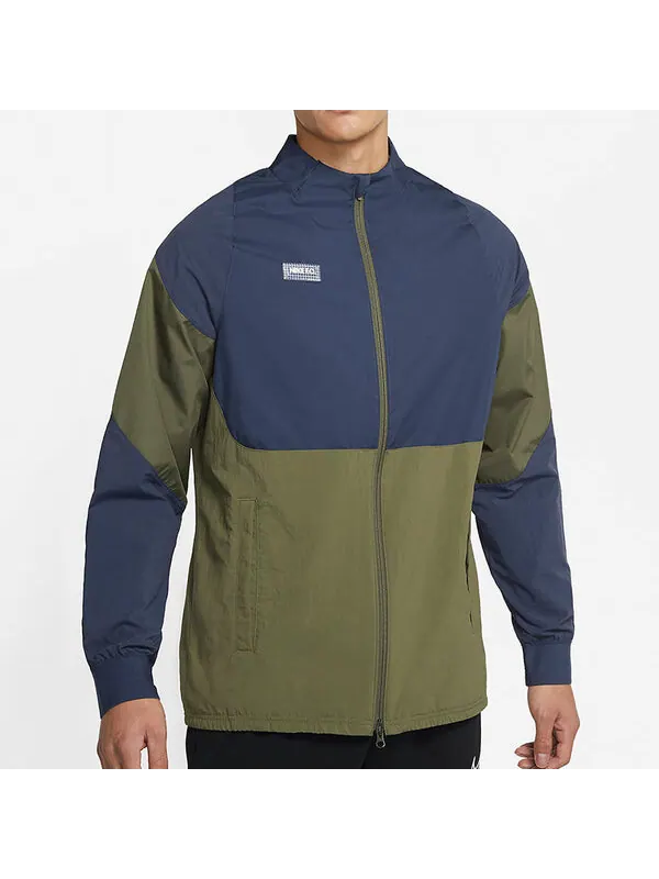 Куртка Nike Fc Awf Soccer/Football Training Athleisure Casual Sports Woven Windproof Jacket Olive — изображение 4 из 4