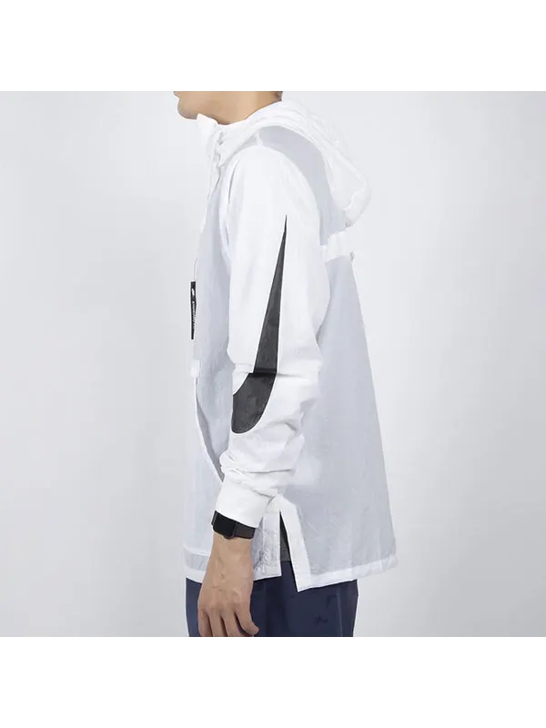 Куртка big swoosh large logo half zipper hooded interchange jacket white Nike — изображение 4 из 4, белый