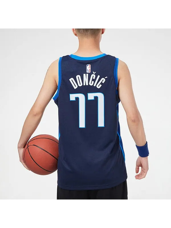 Футболка баскетбольная майка жилет nba retro fan edition версия dallas mavericks doncic № 77 Nike — изображение 4 из 4