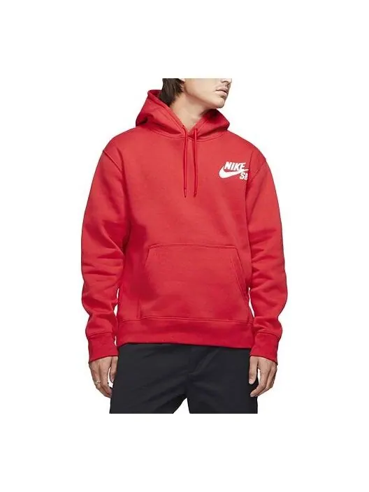 Толстовка Nike SB Skateboard Icon Skateboard Hooded Long Sleeve Logo Pullover Sweatshirt Men's — изображение 1 из 3, красный