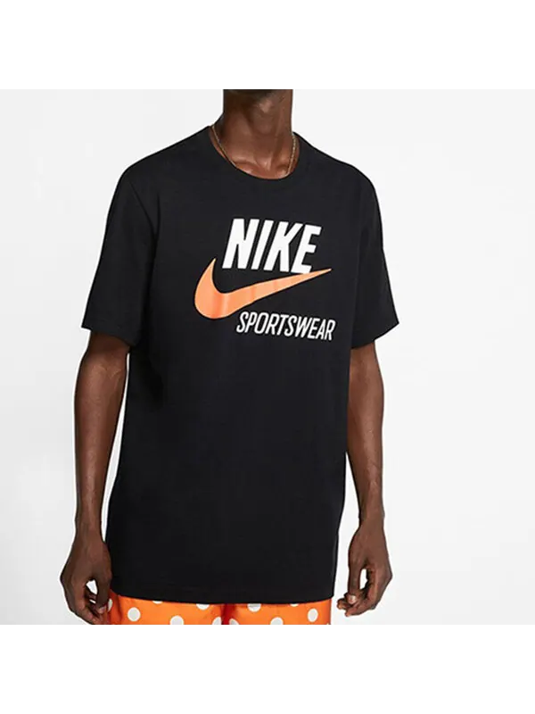 Футболка sportswear futura alphabet logo printing short sleeve black Nike — изображение 4 из 4, черный