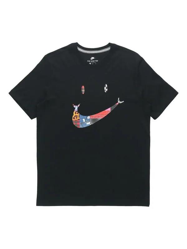Футболка have a day summer2 smiling face printing short sleeve black Nike — изображение 1 из 4, черный
