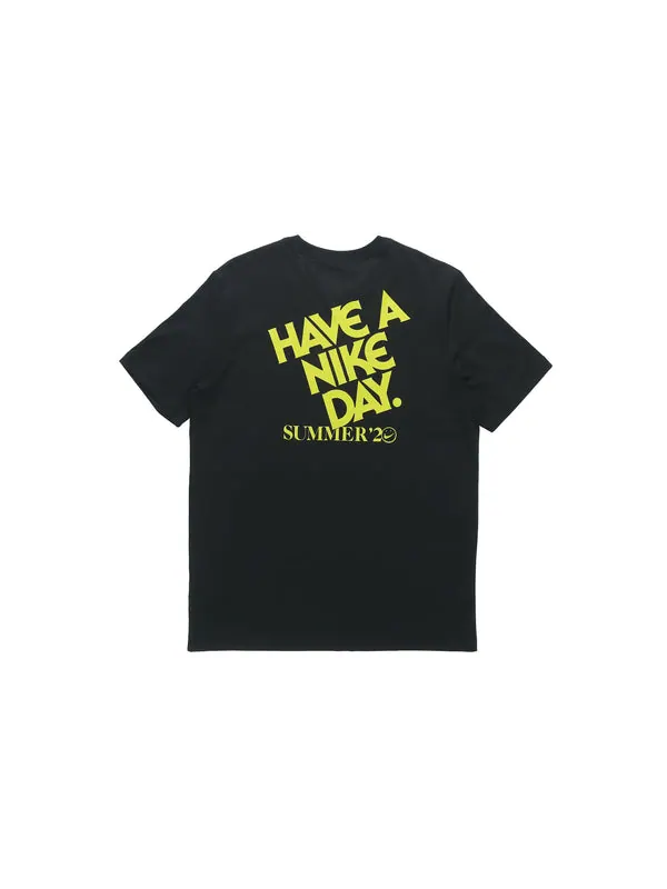 Футболка have a day summer2 smiling face printing short sleeve black Nike — изображение 2 из 4, черный
