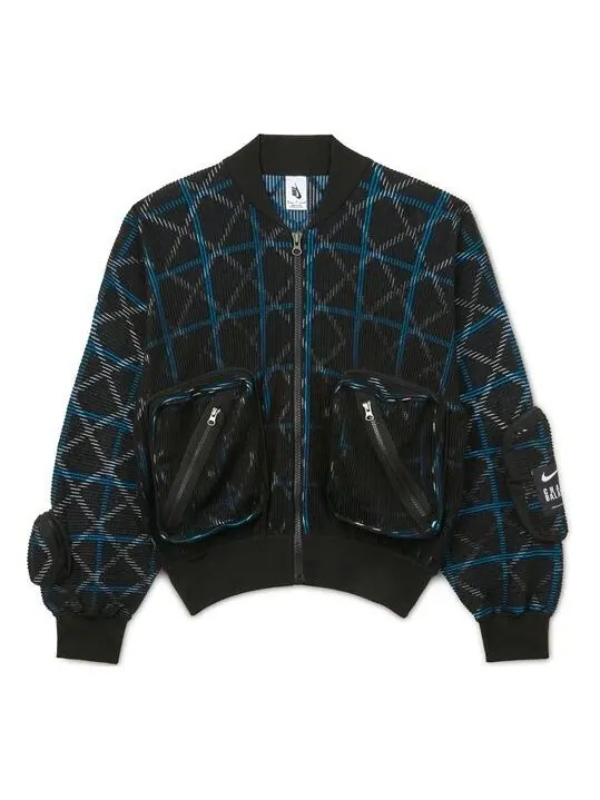 Куртка ma-1 bomber multiple pockets knit aviator jacket black Nike — изображение 1 из 4, черный