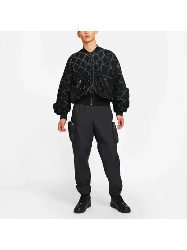 Куртка ma-1 bomber multiple pockets knit aviator jacket black Nike — изображение 3 из 4, черный