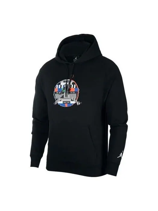 Толстовка Men's Air Jordan Knit Sports Geometry Pattern Casual Black — изображение 1 из 4, мульти
