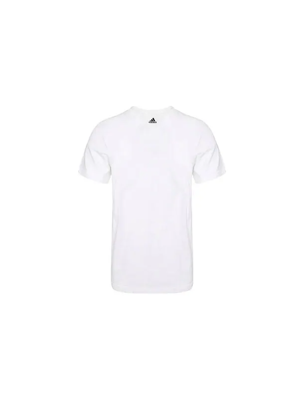 Футболка logo round neck short sleeve white Adidas — изображение 2 из 4, белый