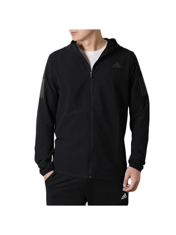 Куртка adidas Woven hooded Sports Tops Jacket Black — изображение 4 из 4, черный