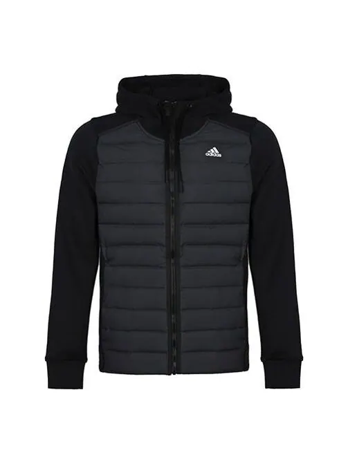 Пуховик adidas Varilite Hybrid Outdoor Short Down Jacket Black — изображение 1 из 4, черный