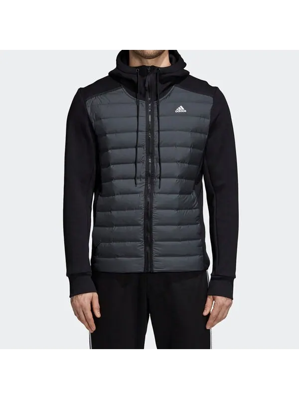 Пуховик adidas Varilite Hybrid Outdoor Short Down Jacket Black — изображение 3 из 4, черный