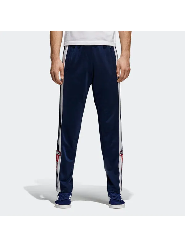 Брюки originals side button athleisure casual sports pants navy blue Adidas — 3