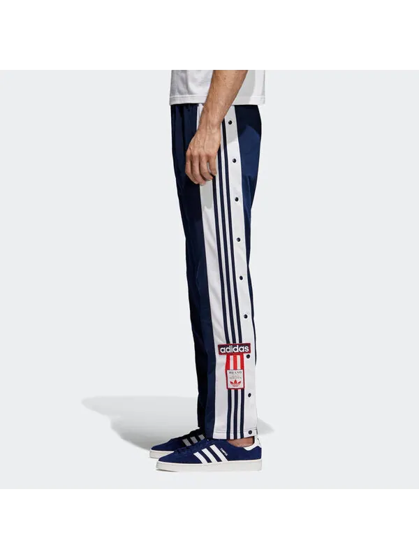 Брюки originals side button athleisure casual sports pants navy blue Adidas — 4