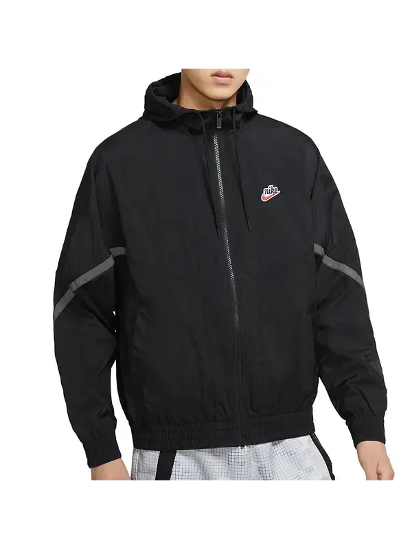 Куртка Nike Sportswear Windrunner+ Hooded Reflection Jacket Men Black — изображение 1 из 3, черный