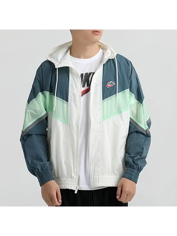 Куртка Nike Sportswear Windrunner+ Hooded Jacket Men White — изображение 3 из 4, белый