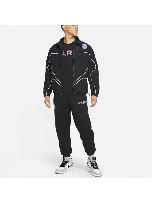 Куртка Air Jordan Paris Saint-Germain Logo Sports Jacket Black — изображение 3 из 4, черный