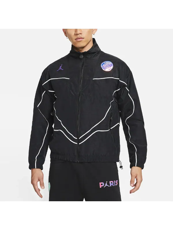Куртка Air Jordan Paris Saint-Germain Logo Sports Jacket Black — изображение 4 из 4, черный