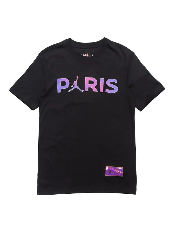 Футболка Paris Saint Germain повседневные спортивные с круглым вырезом с коротким рукавом Air Jordan — изображение 1 из 4