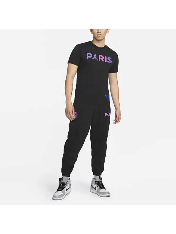 Футболка Paris Saint Germain повседневные спортивные с круглым вырезом с коротким рукавом Air Jordan — изображение 3 из 4