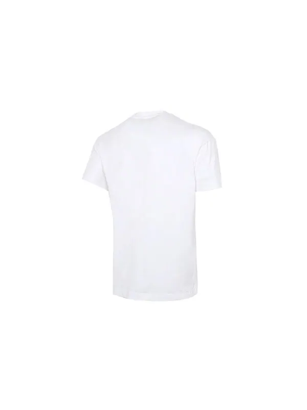 Футболка men's logo embroidered woven label training sports short sleeve white t-shirt Nike — изображение 2 из 4, белый