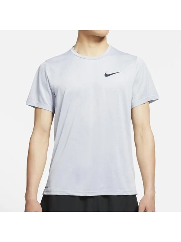 Футболка Nike Pro Dri-FIT Sports Training Quick Dry Round Neck Short Sleeve Gray — изображение 4 из 4, серый