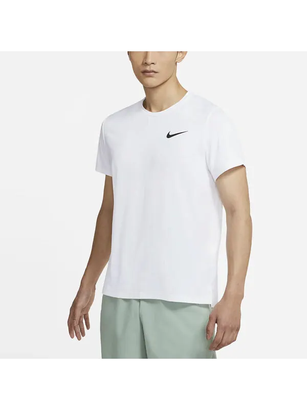 Футболка pro dri-fit sports training quick-dry crewneck short sleeve men's white Nike — изображение 4 из 4, белый