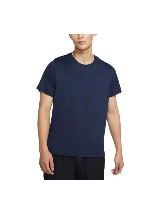 Футболка pro dri fit спортивные тренировочные быстросохнущие с круглым вырезом с коротким рукавом мужские Nike, черный