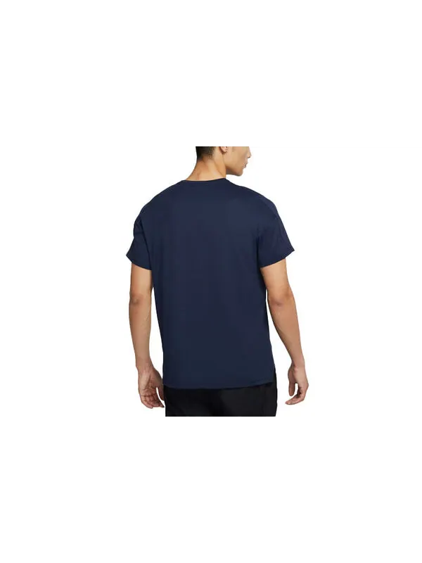 Футболка pro dri fit спортивные тренировочные быстросохнущие с круглым вырезом с коротким рукавом мужские Nike, черный