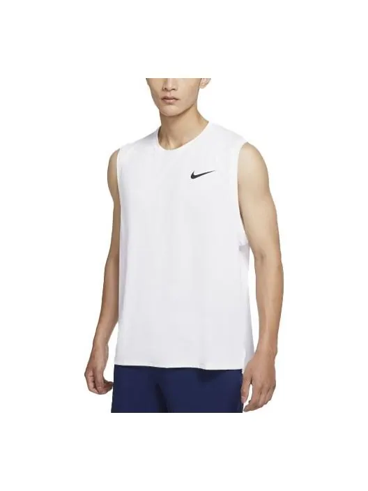 Жилет Men's Nike Solid Color Logo Quick Dry Breathable Sports Training Vest White — изображение 1 из 3, мульти