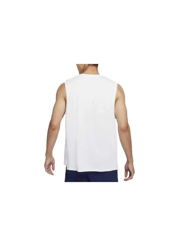 Жилет Men's Nike Solid Color Logo Quick Dry Breathable Sports Training Vest White — изображение 2 из 3, мульти