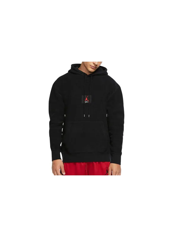 Толстовка Air Jordan Flight logo Printing Woven Casual Sports Pullover Black — изображение 2 из 4, черный