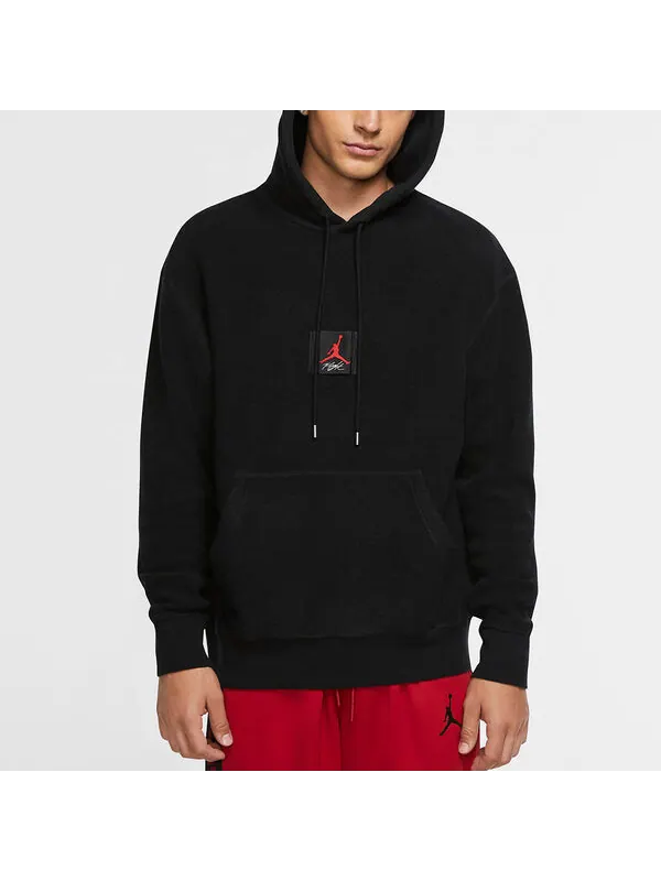 Толстовка Air Jordan Flight logo Printing Woven Casual Sports Pullover Black — изображение 3 из 4, черный